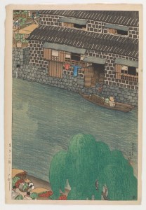 Daikon Embankment Woodblock print